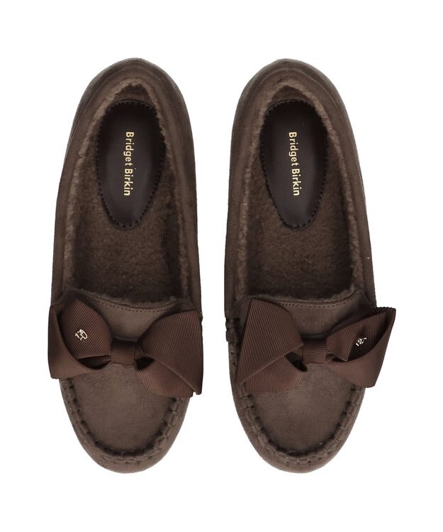Bridget Birkin 【Bridget Birkin】グログランリボンモカシンシューズ ブラウンスウェード