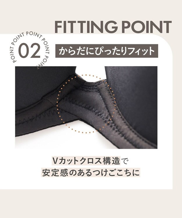 WACOAL ブラジャー サイズや体型特徴に合わせた設計 背中に段差がつきにくい アウターにひびきにくい レディース BXC410 /ワコール ブラック