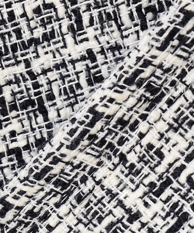 ANY ファンシーラメツイード ノーカラージャケット ホワイト系3