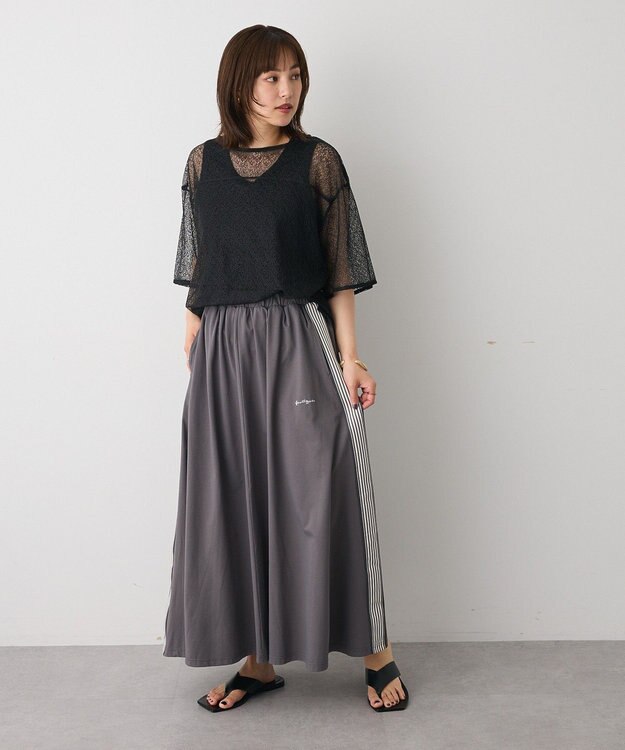 CRAFT STANDARD BOUTIQUE 接触冷感/UVカット/速乾 トラックスカート Charcoal Gray