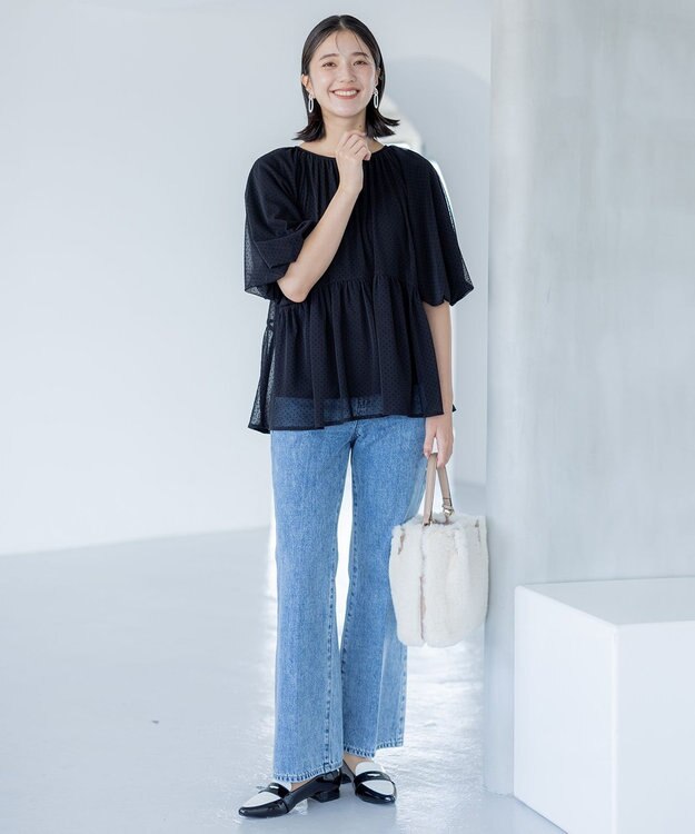 組曲 S トムボーイデニム パンツ ブルー系