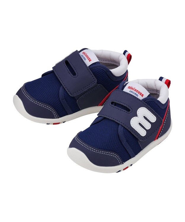 MIKI HOUSE HOT BISCUITS 【ミキハウス】【13-15.5cm】 セカンドベビーシューズ 紺