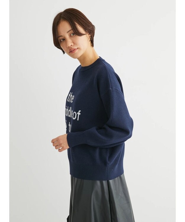 Green Parks もちやわ　ロゴニットプルオーバー Navy