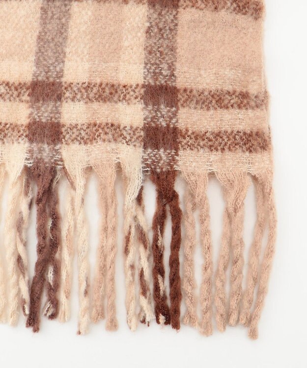 Feroux 【古畑星夏さん着用】チェック ストール ベージュ系2