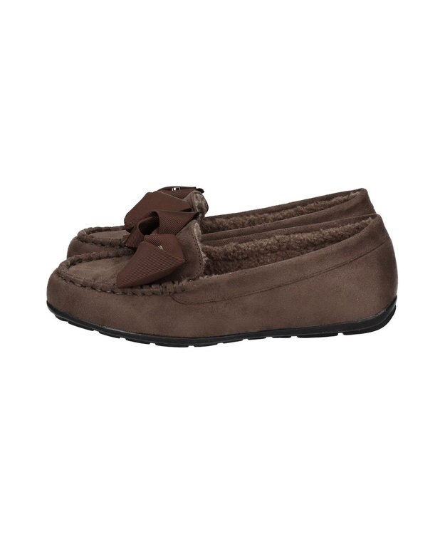 Bridget Birkin 【Bridget Birkin】グログランリボンモカシンシューズ ブラウンスウェード