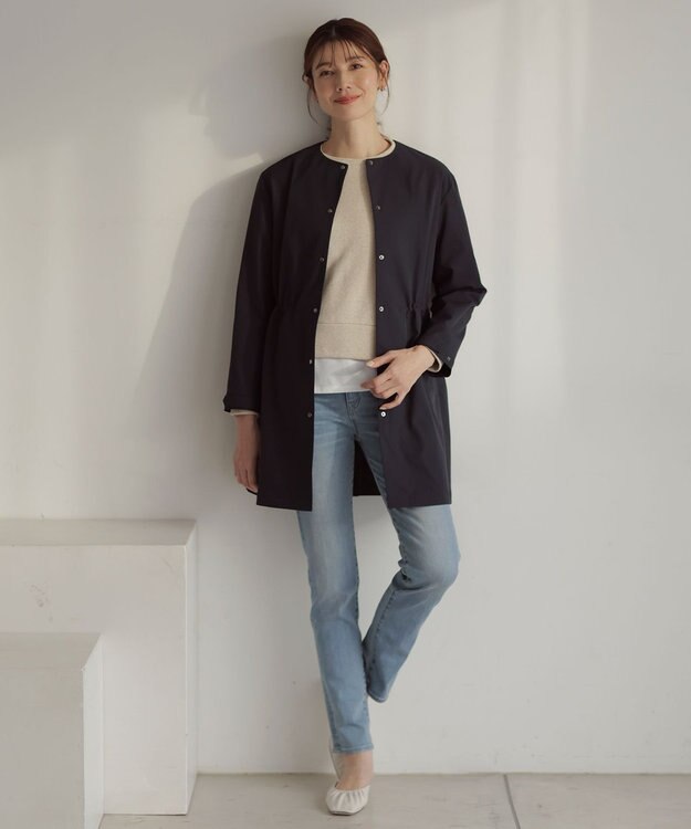 J.PRESS LADIES ベーシックジャージー シャツテール カットソー ホワイト系