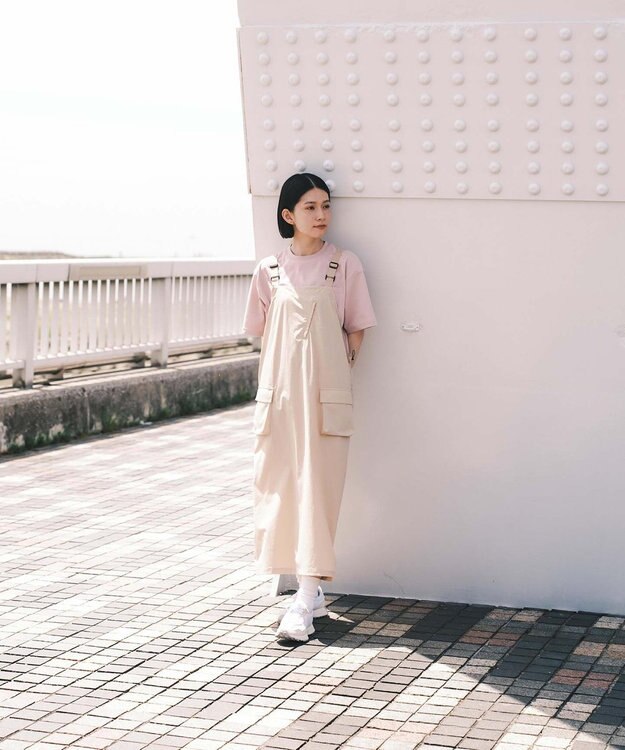 SHARE PARK LADIES 【撥水・UVカット・ストレッチ・軽量 】ナイロンジャンパースカート（S・Mサイズ） ベージュ系