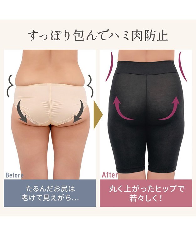 BRADELIS New York 【Yukine inc. 】ゆきねえとろりソフトシルク混ロングショーツ25 履き心地重視の補正ガードルショーツ ブラック