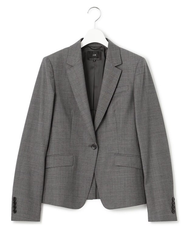 23区 S 【新色追加/セットアップ対応】ラフィーネウール 一つ釦 ジャケット グレーミニチェック