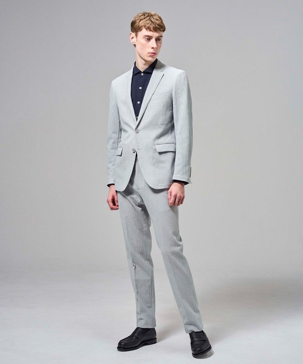 JOSEPH HOMME 新色追加【セットアップ対応】トリコサッカーストレッチ テーパードパンツ / CITY ライトグレー系