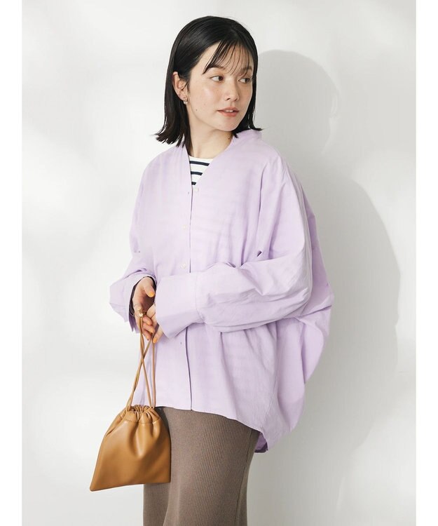 CRAFT STANDARD BOUTIQUE コクーンドルマンシャツチュニック Lavender