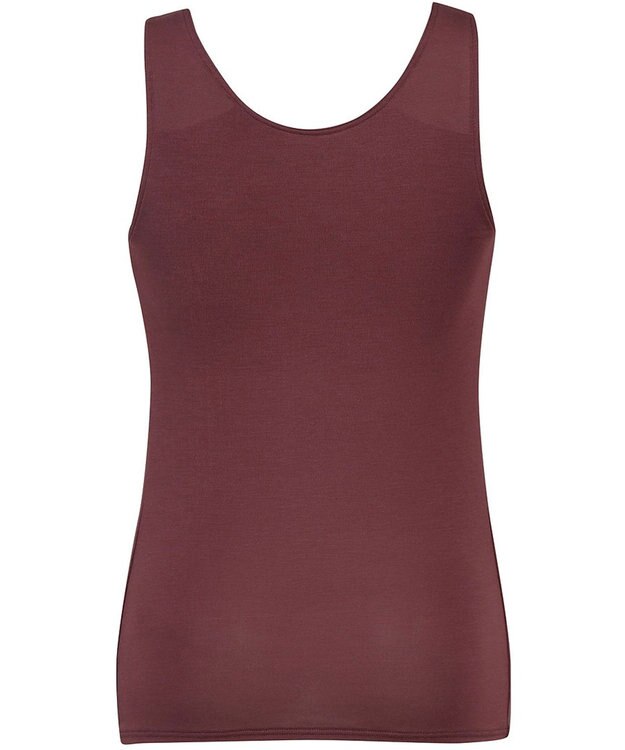 Wing カップ付きタンクトップ あったか素材 ブラトップ ラク きれいなバストシルエット 【シンクロブラトップ 保温タイプ】 ノースリーブ 秋 冬 ET1163 ウイング／ワコール ワイン