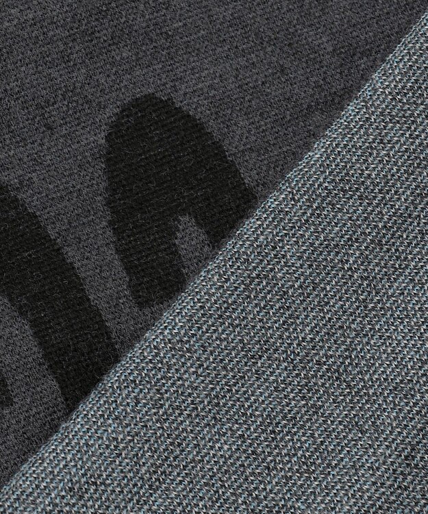 23区GOLF 【MEN】ロゴチェックジャガード　クルーネック ニット グレー系