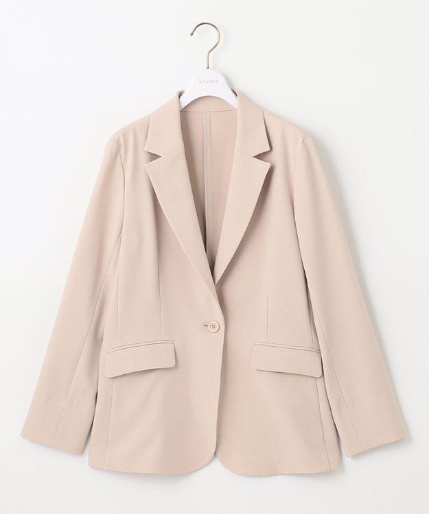 ANY SIS 【美人百花7月号掲載】リネンライクポリエステル テーラード ジャケット ライトベージュ