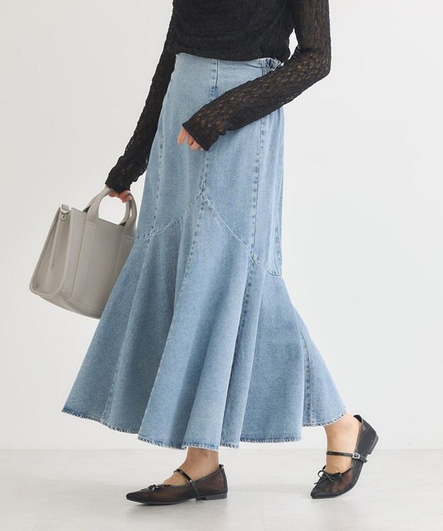 Green Parks ・ＥＬＥＮＣＡＲＥ　ＤＵＥ　デニムマーメイドスカート Light Indigo