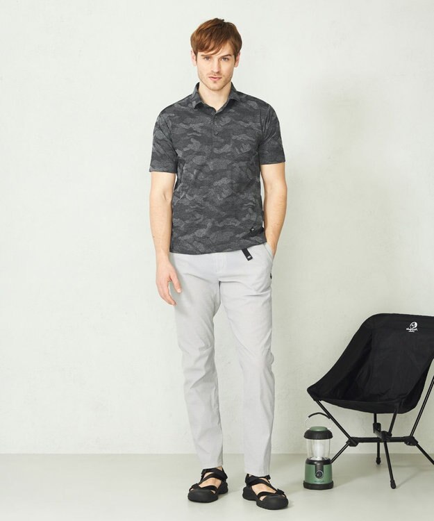 JOSEPH ABBOUD MOUNTAIN 【UNISEX】ドライタッチ クールスキンガードポロ ブラック系7