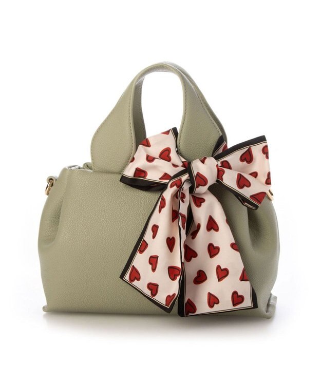 UNBILLION カシュカシュ cachecache / スカーフ付きラウンドミニショルダー グリーン