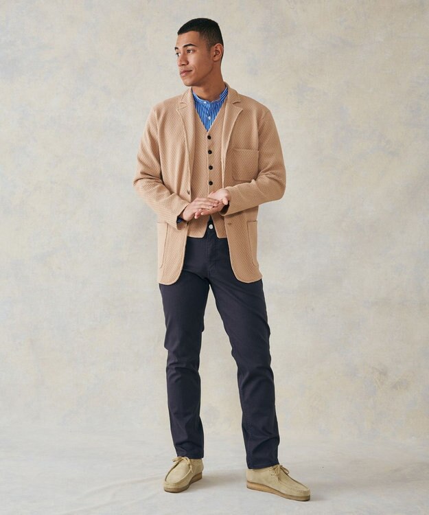 J.PRESS MEN 【High twist links】ニットベスト ベージュ系