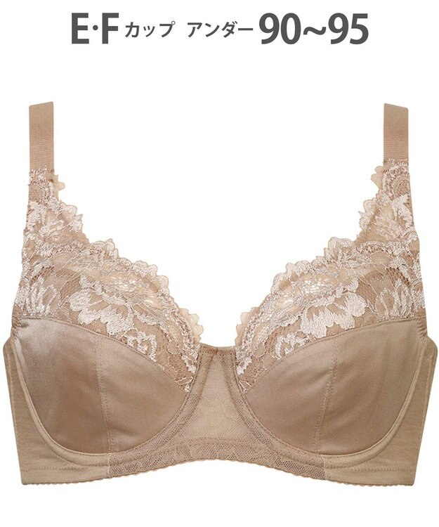 Wing ブラジャー バストをしっかり包みこむ 背中の段差を軽減 綿混(カップ肌側) フルカップブラ KB2115 ウイング／ワコール シナモンブラウン