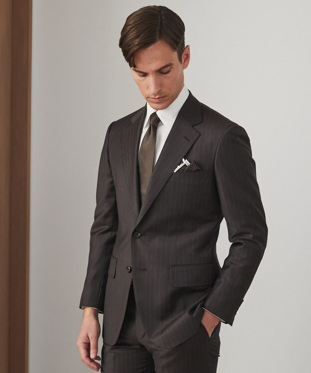 GOTAIRIKU 定番/GOTAIRIKU別注【日本製】シルク ネクタイ_無地(25年モデル) ブラウン系