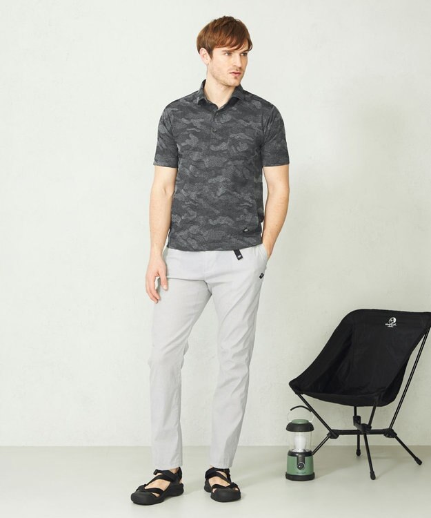 JOSEPH ABBOUD MOUNTAIN 【UNISEX】ドライタッチ クールスキンガードポロ ブラック系7