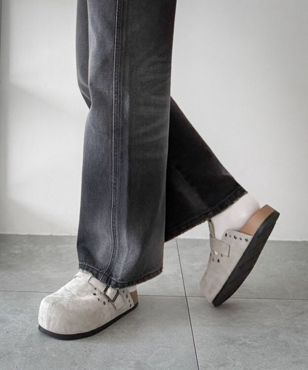 WEGO スタッズデザインサボ ライトベージュ