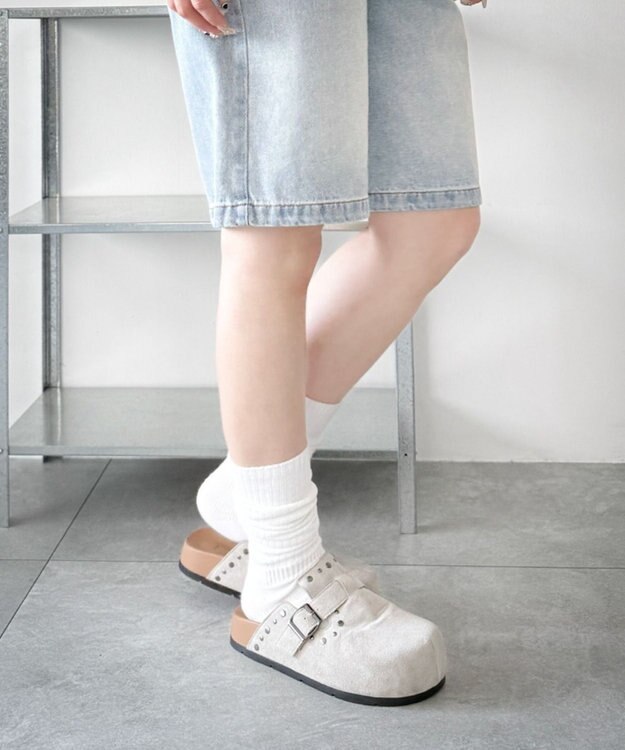 WEGO スタッズデザインサボ ライトベージュ