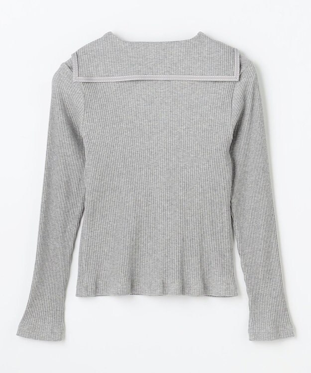 組曲 KIDS 【150-160㎝】セーラーカラー リブトップス グレー