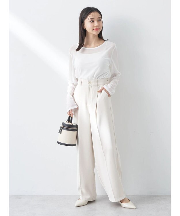 earth music&ecology シアーカットプルオーバー Off White