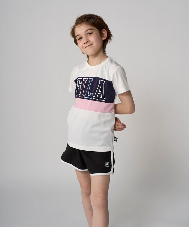 OP／FILA 【FILA】ドライピケ半袖Tシャツ オフホワイト