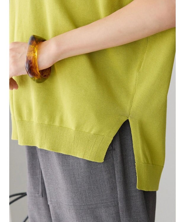AMERICAN HOLIC ノースリーブニットプルオーバー Lime Green