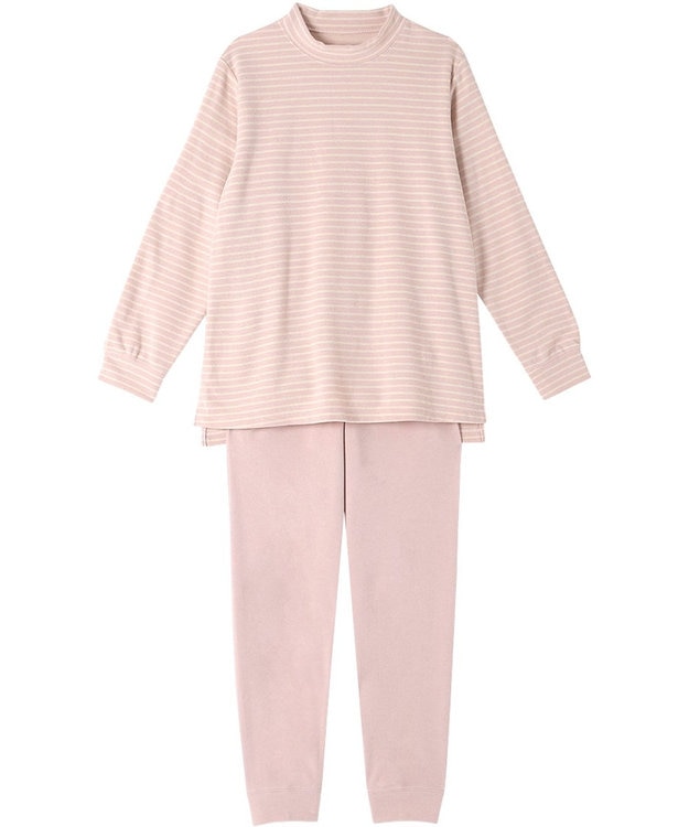 ワコール／睡眠科学 パジャマ 長袖 長ズボン ルームウェア 吸湿発熱性(本体) メンズパジャマあり(YGW464) 上下セット かぶりタイプ YDW463 睡眠科学／ワコール ピンク