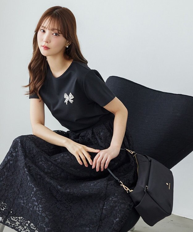 TOCCA 【大人百花掲載】PIECE OF CRESCENT NYLONBAG バッグ ブラック系