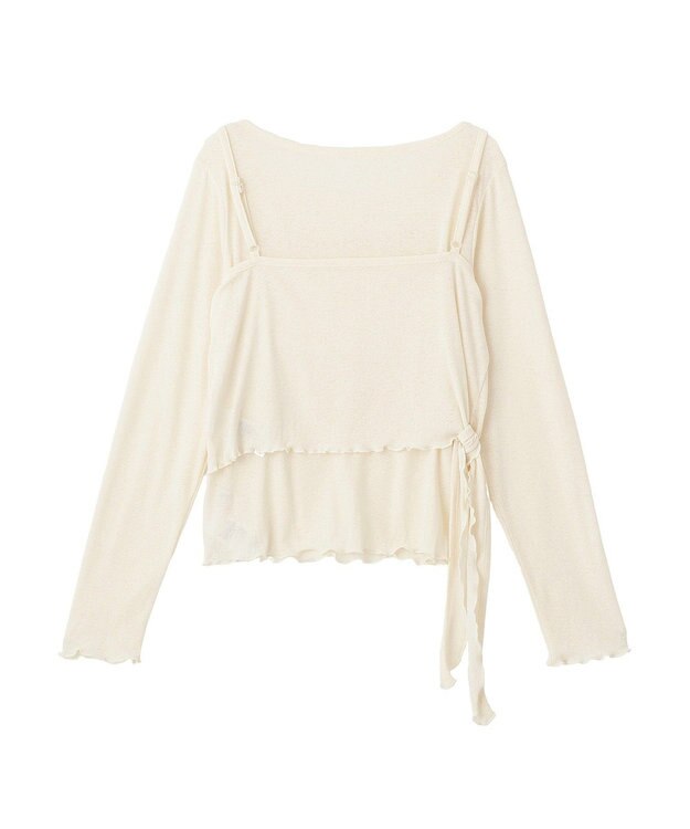 earth music&ecology 【SET2点】ツイストキャミレイヤードカットソー Ivory