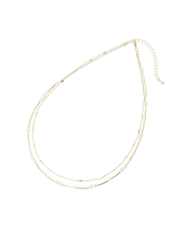 Green Parks ｅｖｅｒｙ　ｗａｌｋ．２連パールパイプネックレス Silver