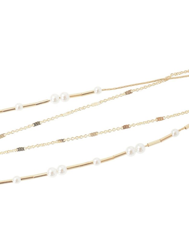 Green Parks ｅｖｅｒｙ　ｗａｌｋ．２連パールパイプネックレス Silver