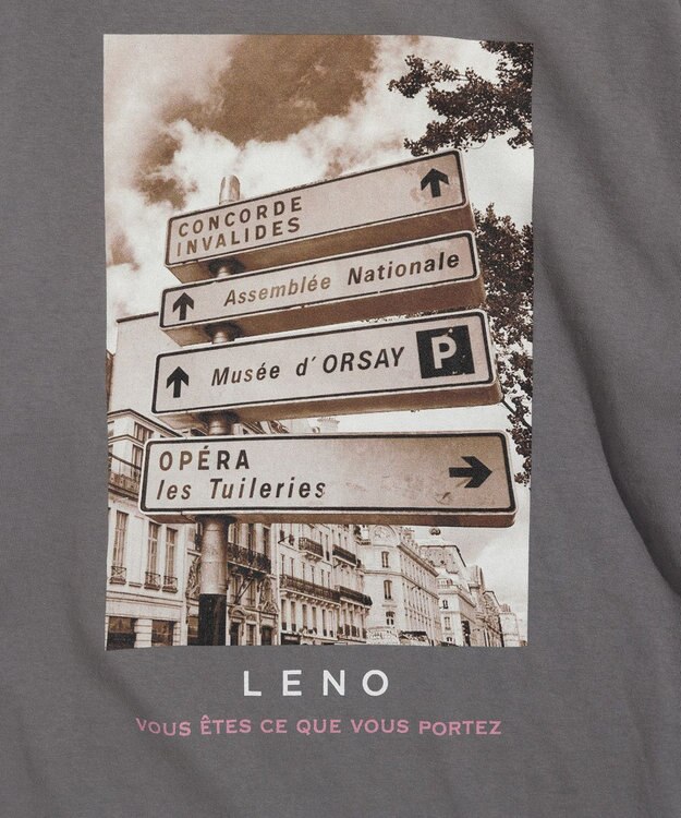 LENO PHOTO T-SHIRT 【UNISEX】/ フォトTシャツ GRAY