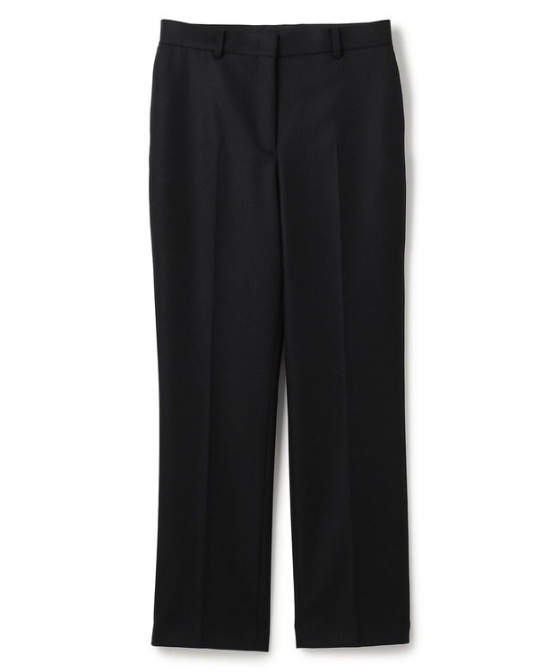 JOSEPH ハイカウントサキソニー　テーパードトラウザーズ Black