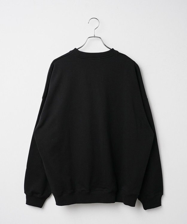 WEGO ヘビーウエイト刺繍グラフィックプルオーバー ブラック