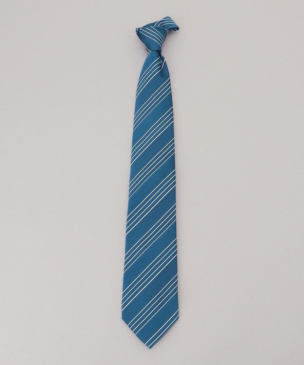 GOTAIRIKU 日本縫製/オリジナル柄【Fermo Fossati】ネクタイ_レジメンタル ターコイズブルー系1