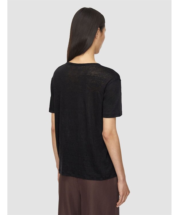 JOSEPH 【洗える】リネンジャージー　ティーシャツ Black