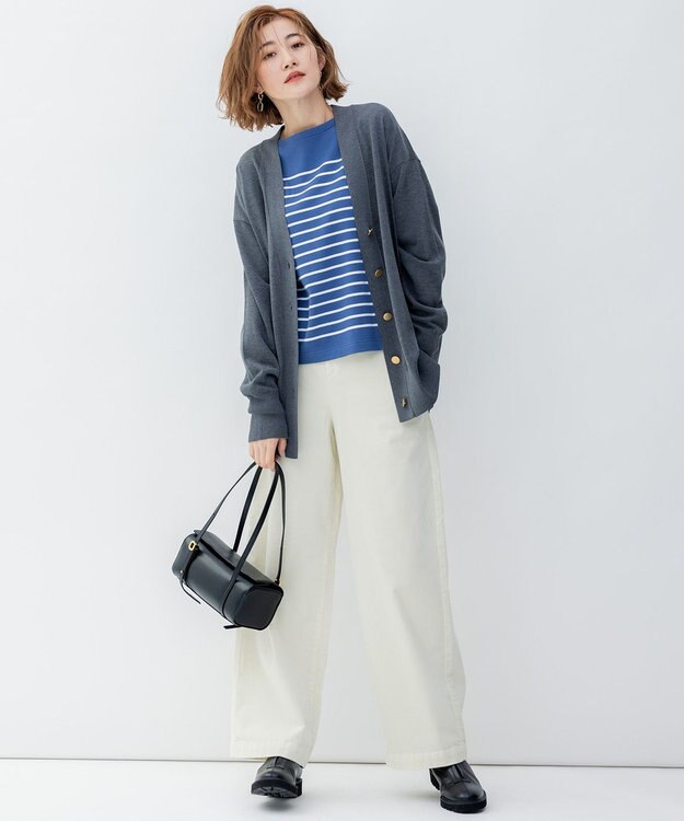 23区 センター ジップ ブーツ ブラック系