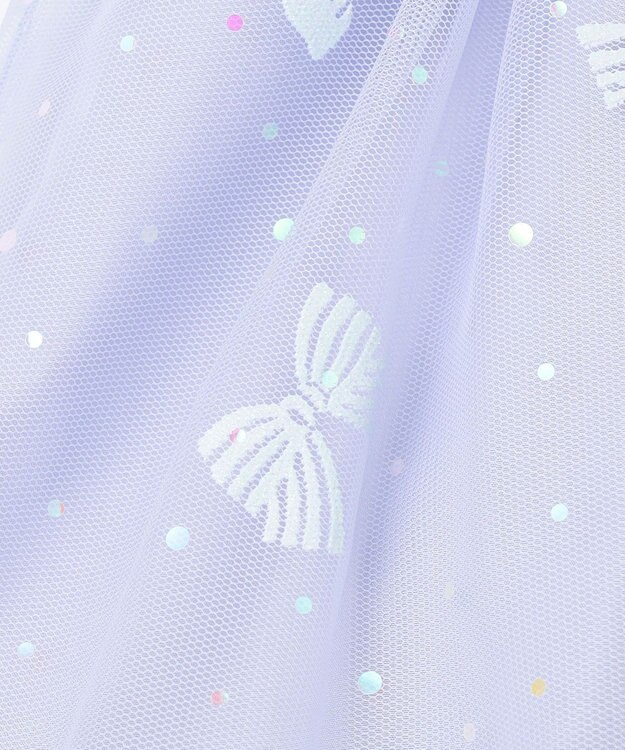 ANY KIDS リボン チュールスカート サックスブルー