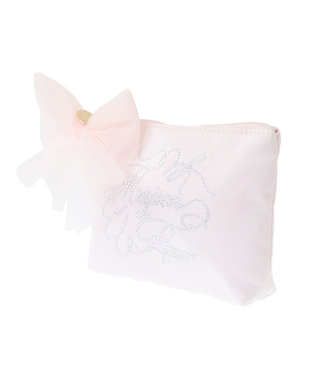 Maison de FLEUR ラインストーンポーチ Pink