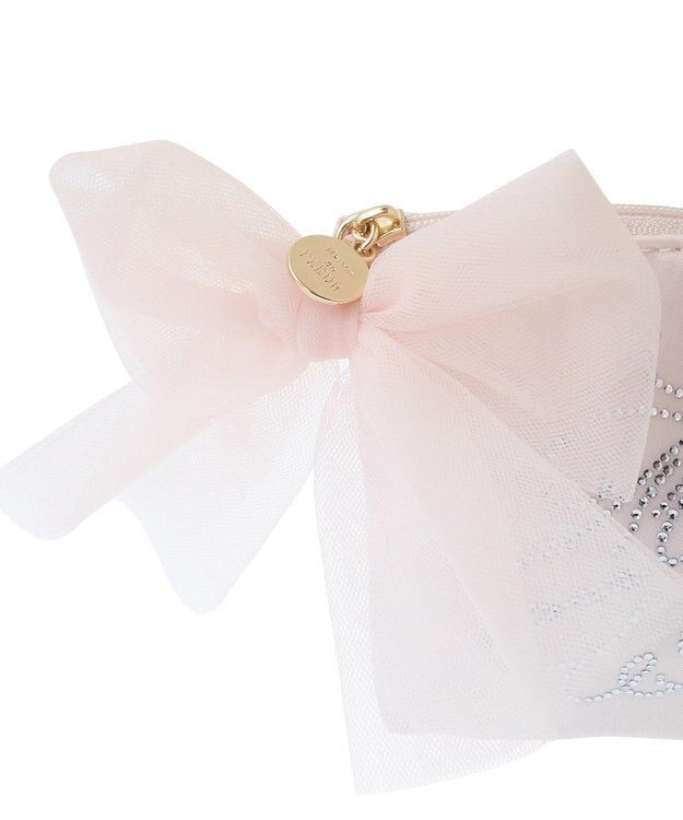 Maison de FLEUR ラインストーンポーチ Pink
