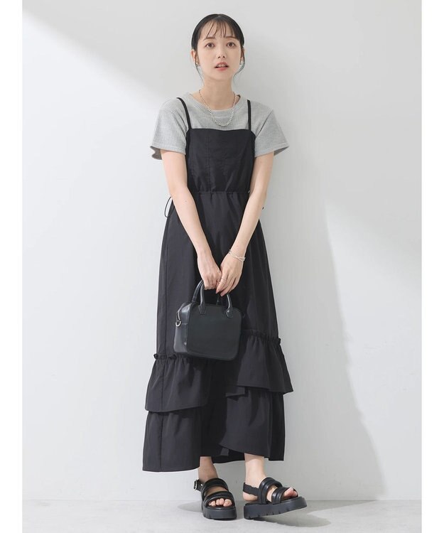 earth music&ecology ワッフルＴｅｅ Gray Mixture