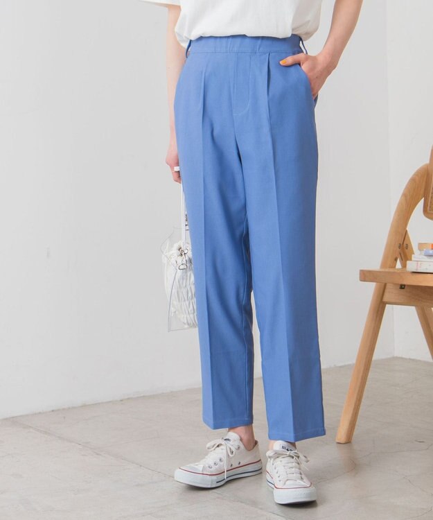 WEGO テーパードスラックスパンツ ブルー