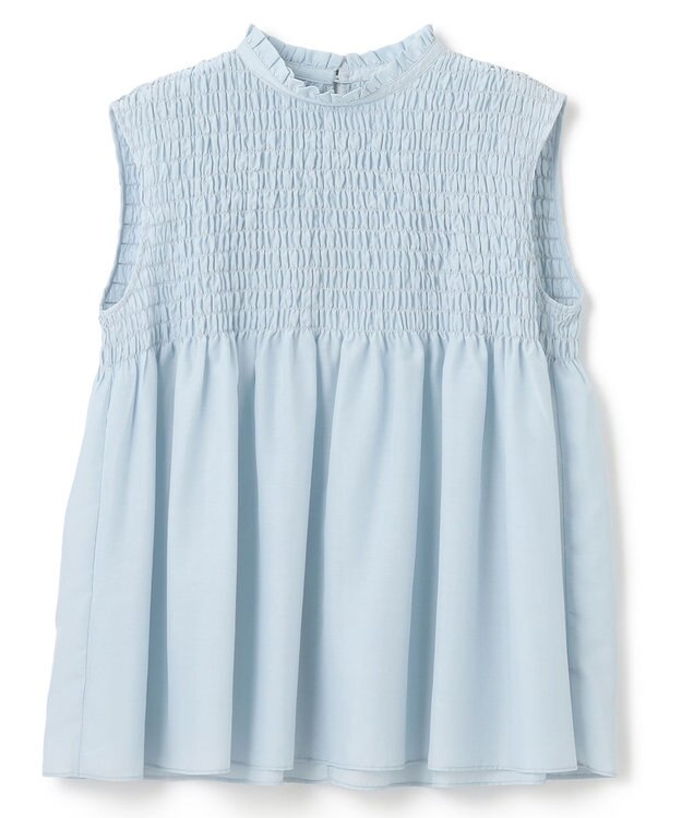 UNFILO 【WEB限定】シアーシャーリングブラウス サックス