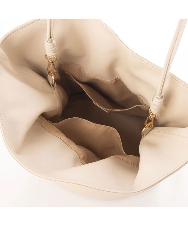 UNBILLION kakatoo ソフト合皮ドロストショルダー ベージュ