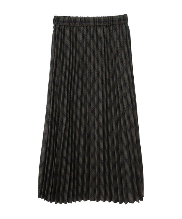 earth music&ecology すきな丈Ｔ／Ｒプリーツスカート Check Brown